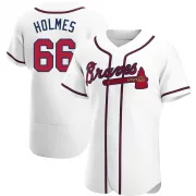 White Authentic Grant Holmes Men's Atlanta Home Jersey