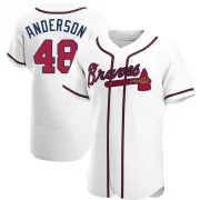 White Authentic Ian Anderson Men's Atlanta Home Jersey