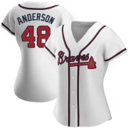 White Authentic Ian Anderson Women's Atlanta Home Jersey