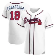 White Authentic Jeff Francoeur Men's Atlanta Home Jersey