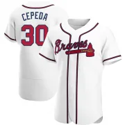 White Authentic Orlando Cepeda Men's Atlanta Home Jersey