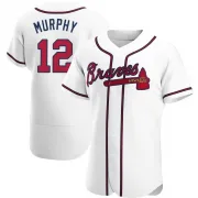 White Authentic Sean Murphy Men's Atlanta Home Jersey