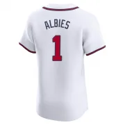 White Elite Ozzie Albies Men's Atlanta Home Jersey