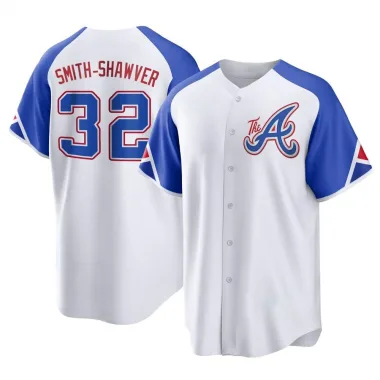 White Replica AJ Smith-Shawver Men's Atlanta 2023 City Connect Jersey