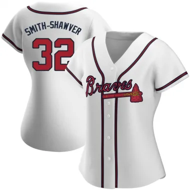 White Replica AJ Smith-Shawver Women's Atlanta Home Jersey