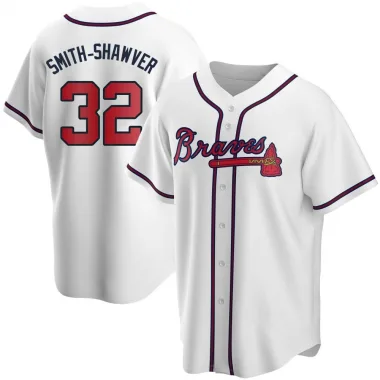 White Replica AJ Smith-Shawver Youth Atlanta Home Jersey