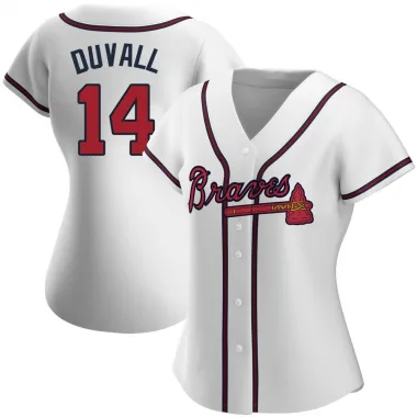 White Replica Adam Duvall Women's Atlanta Home Jersey