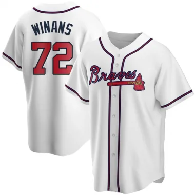 White Replica Allan Winans Youth Atlanta Home Jersey