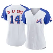 White Replica Bryan De La Cruz Women's Atlanta 2023 City Connect Jersey