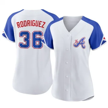 White Replica Carlos Rodriguez Women's Atlanta 2023 City Connect Jersey