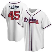 White Replica Chadwick Tromp Men's Atlanta Home Jersey