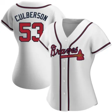 White Replica Charlie Culberson Women's Atlanta Home Jersey