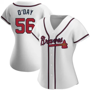 White Replica Darren O'Day Women's Atlanta Home Jersey