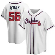 White Replica Darren O'Day Youth Atlanta Home Jersey