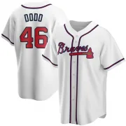 White Replica Dylan Dodd Youth Atlanta Home Jersey