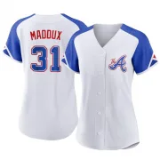 White Replica Greg Maddux Women's Atlanta 2023 City Connect Jersey