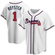 White Replica Jerry Royster Men's Atlanta Home Jersey