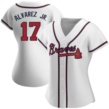 White Replica Nacho Alvarez Jr. Women's Atlanta Home Jersey