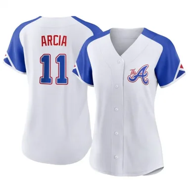 White Replica Orlando Arcia Women's Atlanta 2023 City Connect Jersey