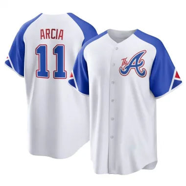 White Replica Orlando Arcia Youth Atlanta 2023 City Connect Jersey