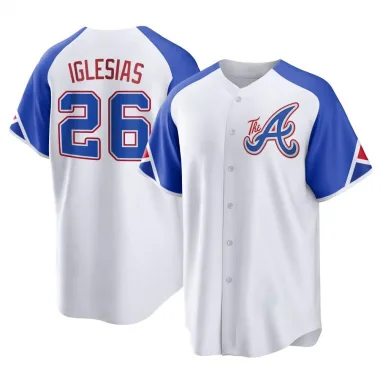 White Replica Raisel Iglesias Youth Atlanta 2023 City Connect Jersey