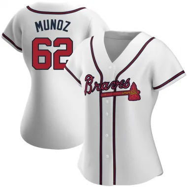 White Replica Rolddy Munoz Women's Atlanta Home Jersey