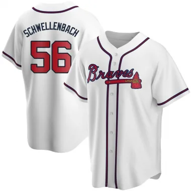 White Replica Spencer Schwellenbach Youth Atlanta Home Jersey