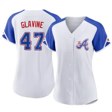 White Replica Tom Glavine Women's Atlanta 2023 City Connect Jersey