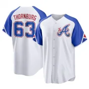 White Replica Tyler Thornburg Youth Atlanta 2023 City Connect Jersey